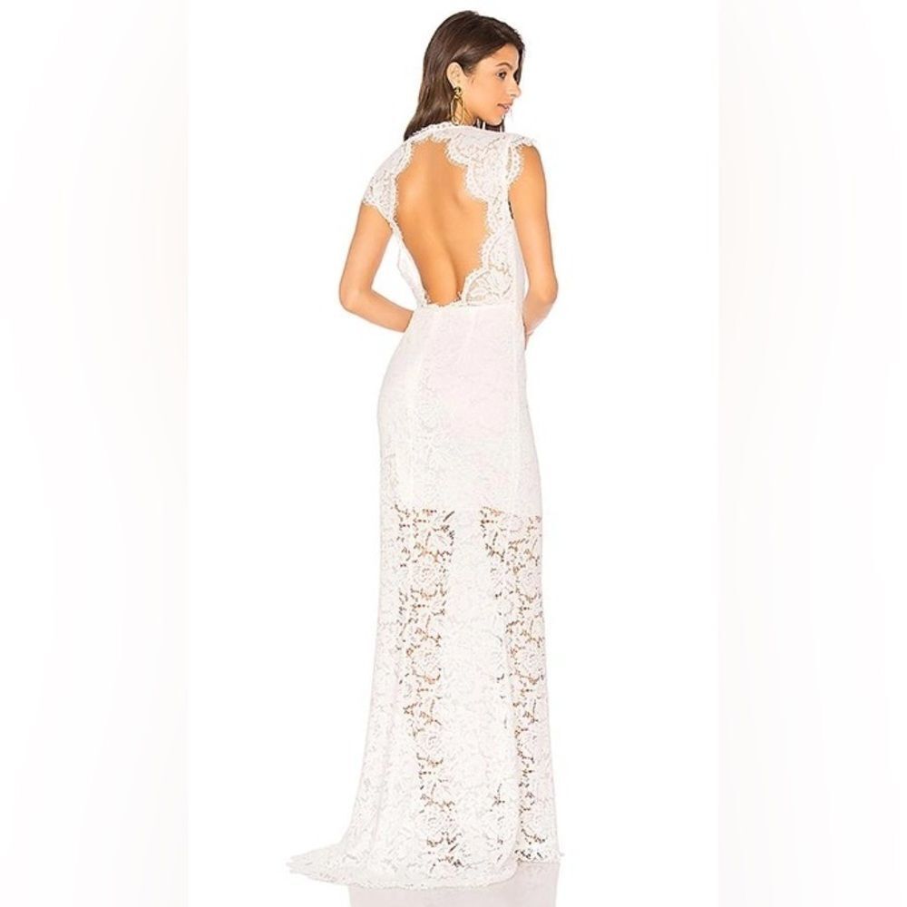 NWT, Rachel Zoe, ESTELLE CUT OUT BACK MAXI DRESS, in White - Size 8 MSRP $495